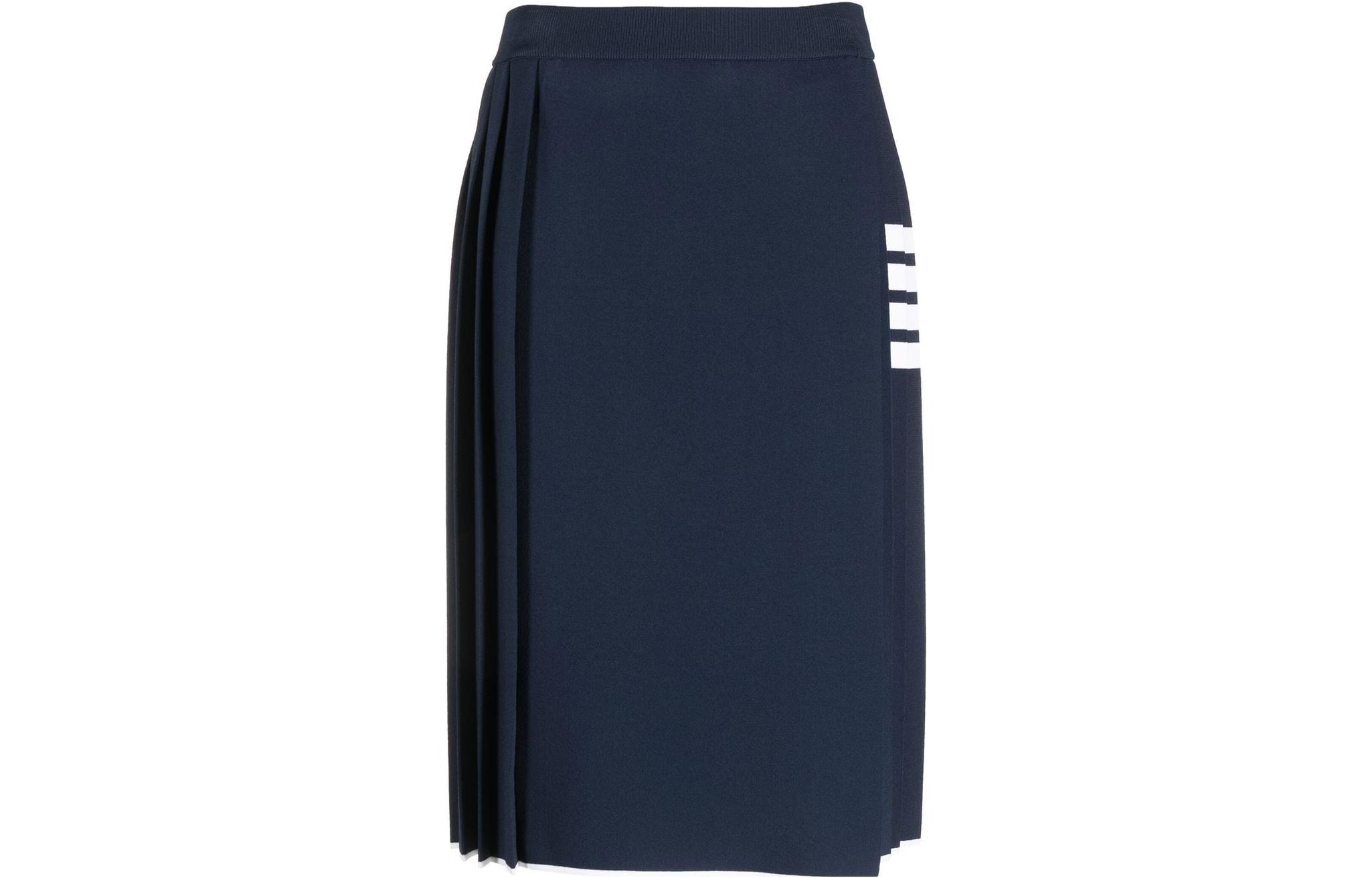 

Плиссированная миди-юбка с 4 складками THOM BROWNE, синий