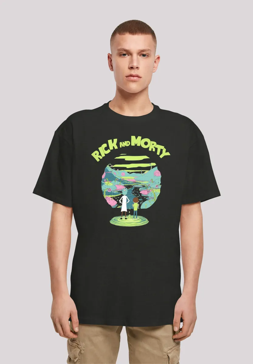 

F4NT4STIC Футболка "Рик и Морти", принт, черный