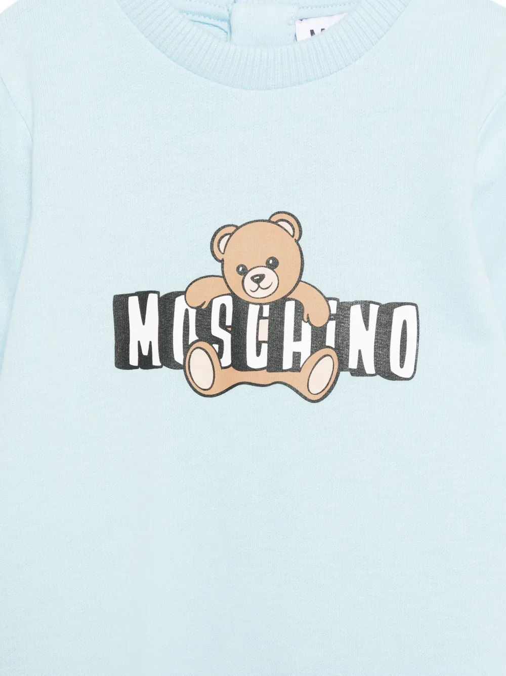 Пижама с логотипом Teddy Moschino Kids, синий — фото 3