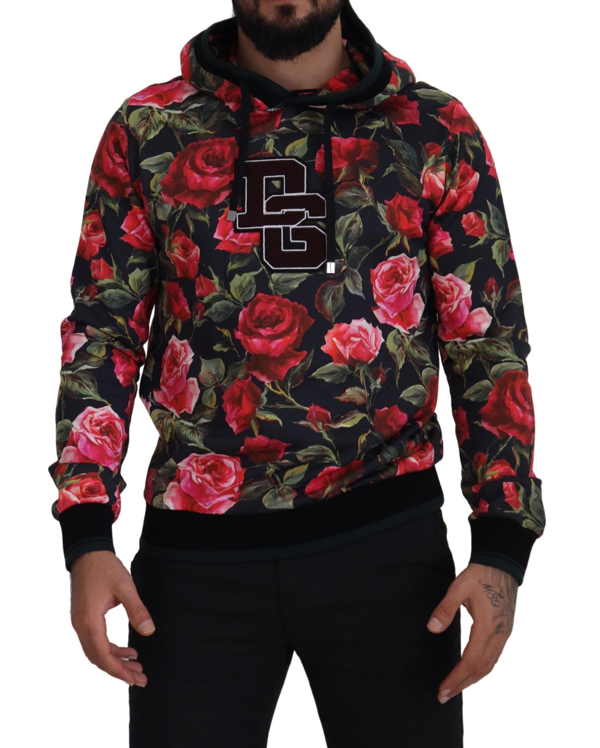 

Разноцветный цветочный хлопковый свитер с капюшоном Dolce & Gabbana