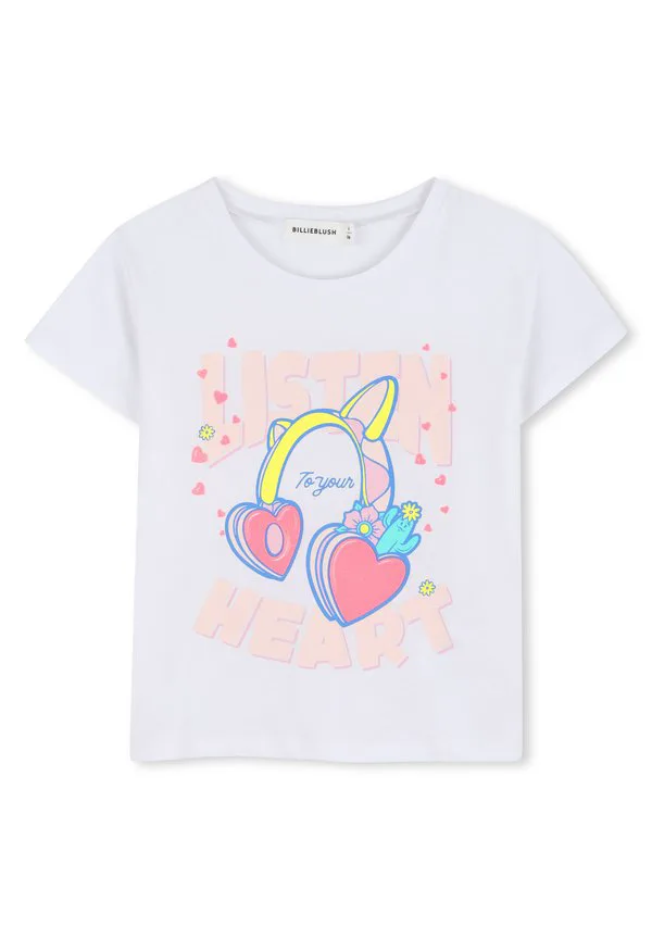 Футболка с короткими рукавами и принтом Billieblush, White