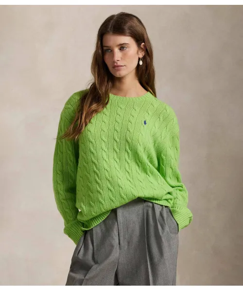 

Шерстяной свитер Loose fit Polo Ralph Lauren, зеленый