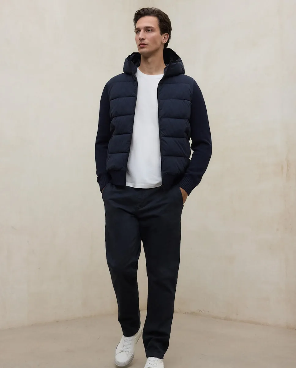 

Мужская куртка с капюшоном и боковыми карманами Ecoalf, темно-синий