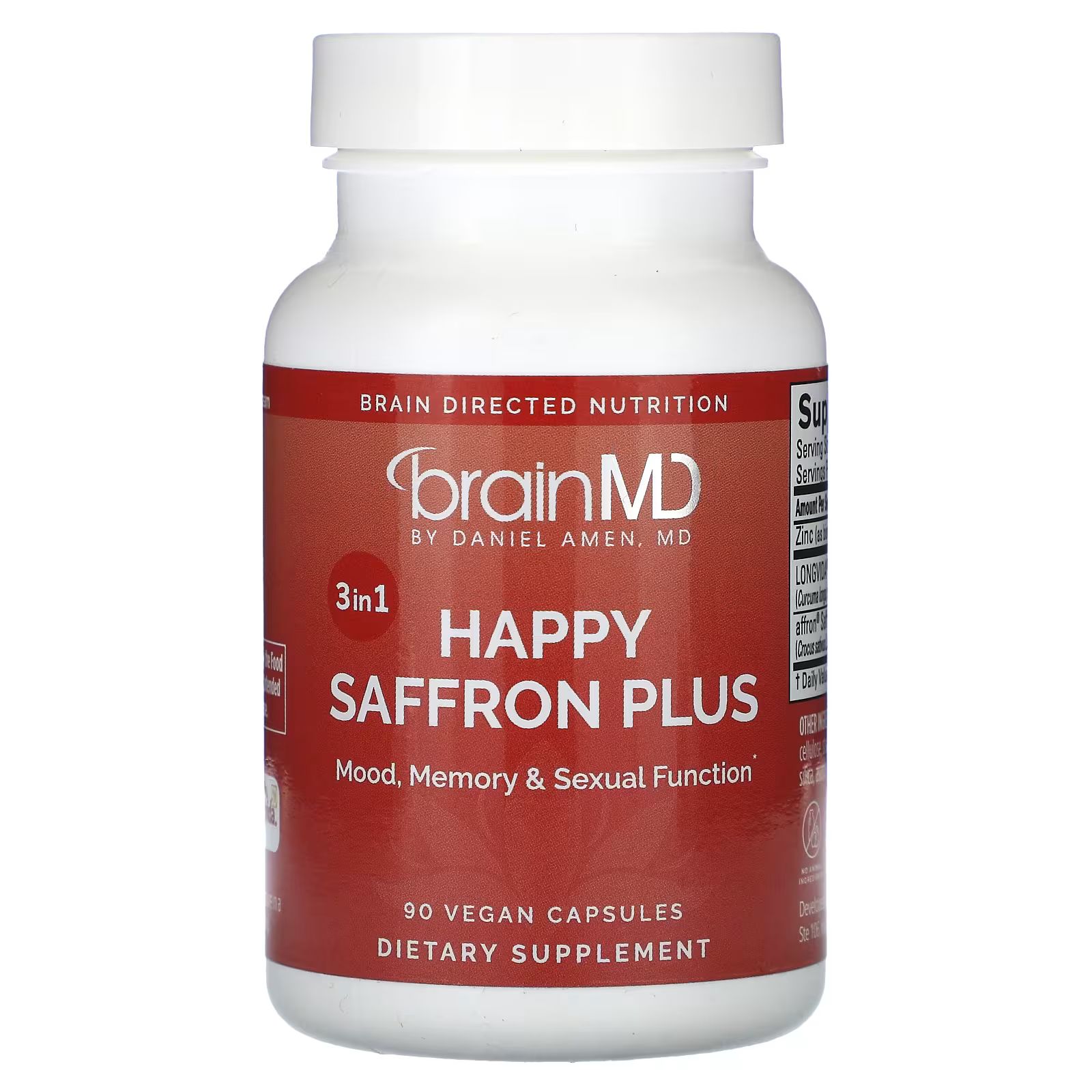 

Happy Saffron Plus, 90 веганских капсул Brainmd