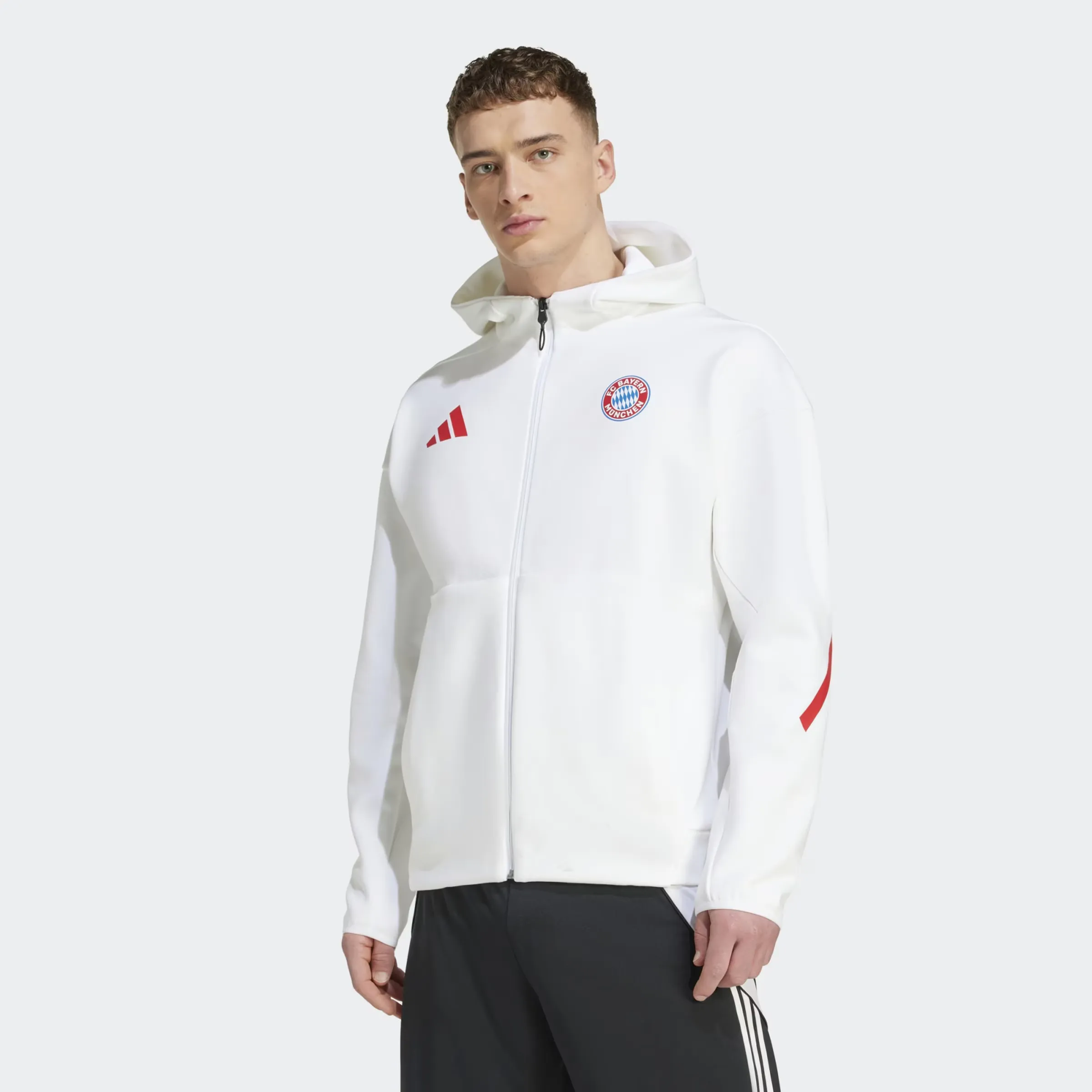 

Мужская куртка FC Bayern Munich 2025-2026 Anthem Z.N.E. adidas, белый