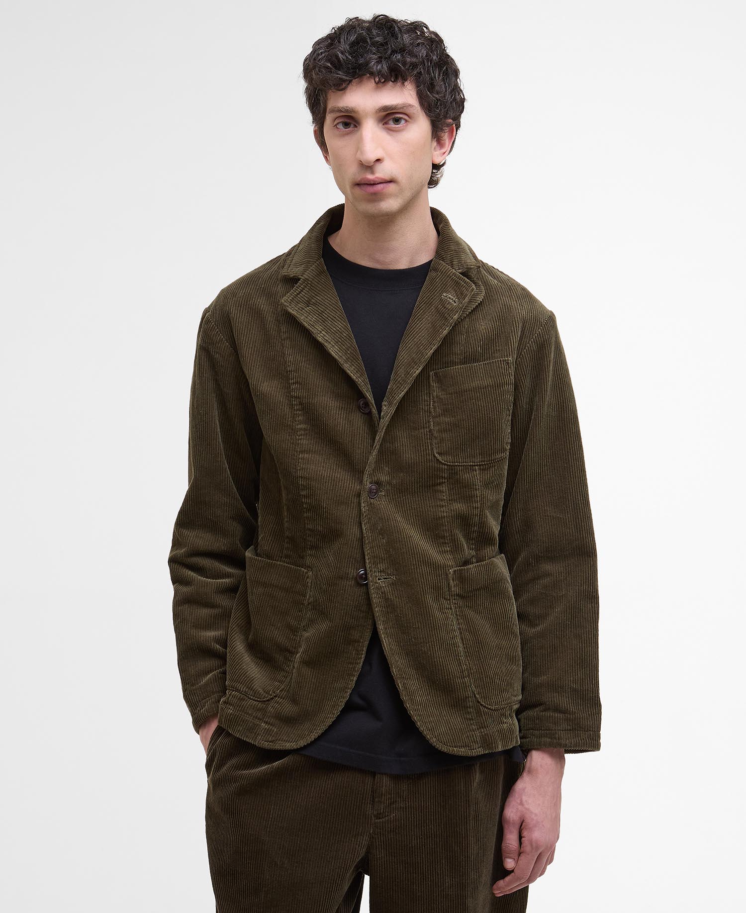 

Блейзер Barbour Elmbank Oversized Cord, оливковый