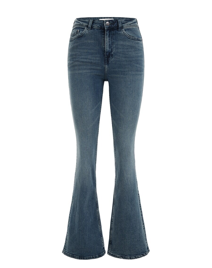 

Расклешенные джинсы We Fashion, синий джинсовый