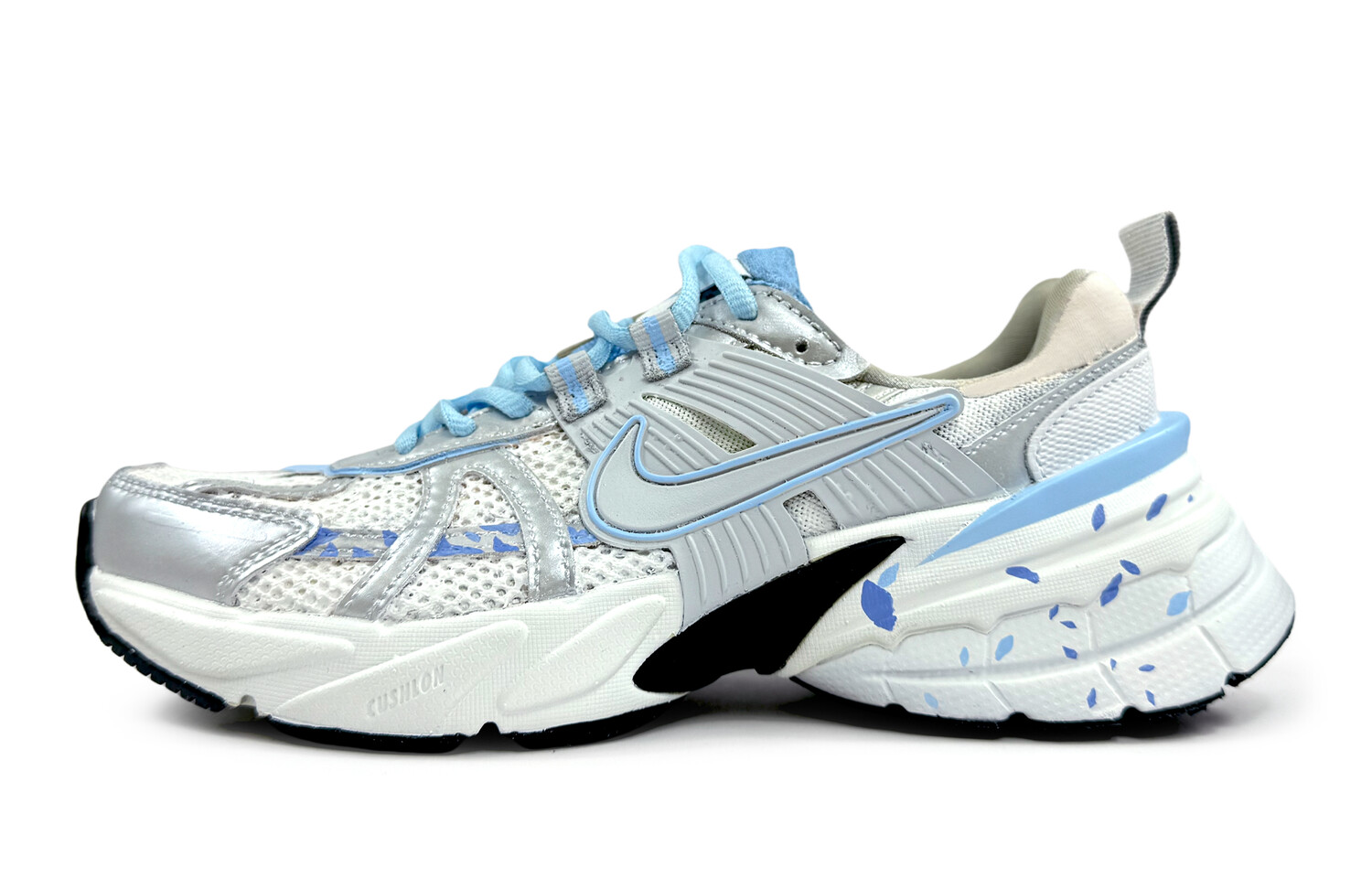 

Кроссовки для бега V2K Run женские с низким верхом, синие/серебристые Nike