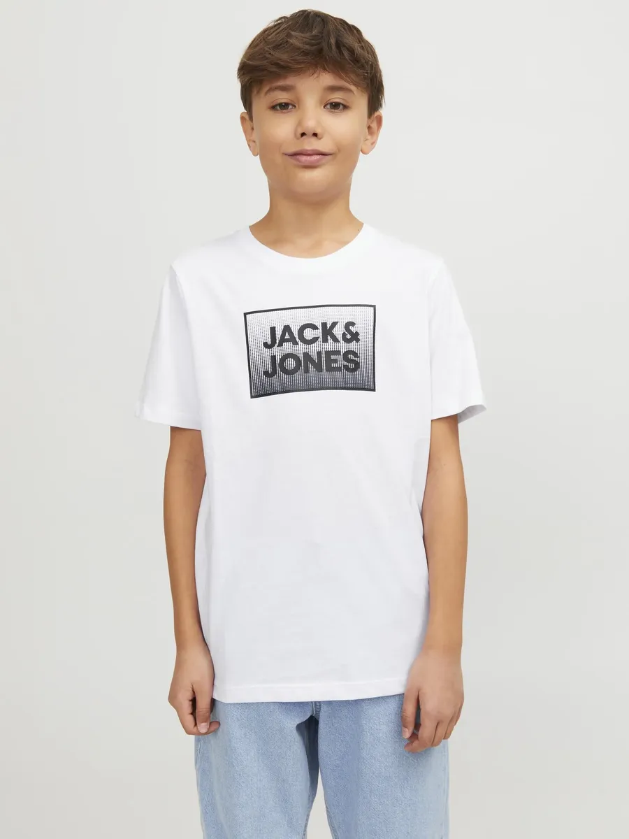 

Детская рубашка с короткими рукавами Jack & Jones "JJSTEEL TEE SS JNR" Jack & Jones Junior, белый