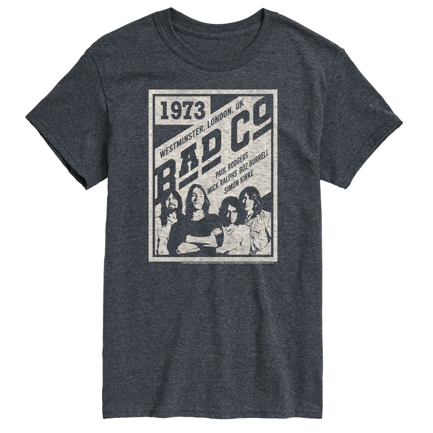 

Футболка с плакатом Big & Tall Bad Company Licensed Character, серый