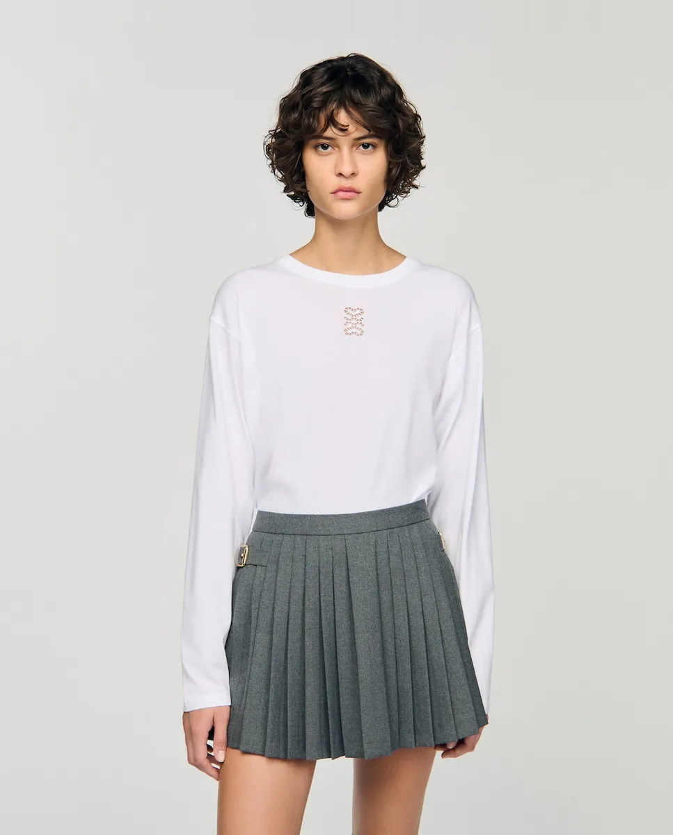 

Женская футболка с вышивкой Sandro, белый