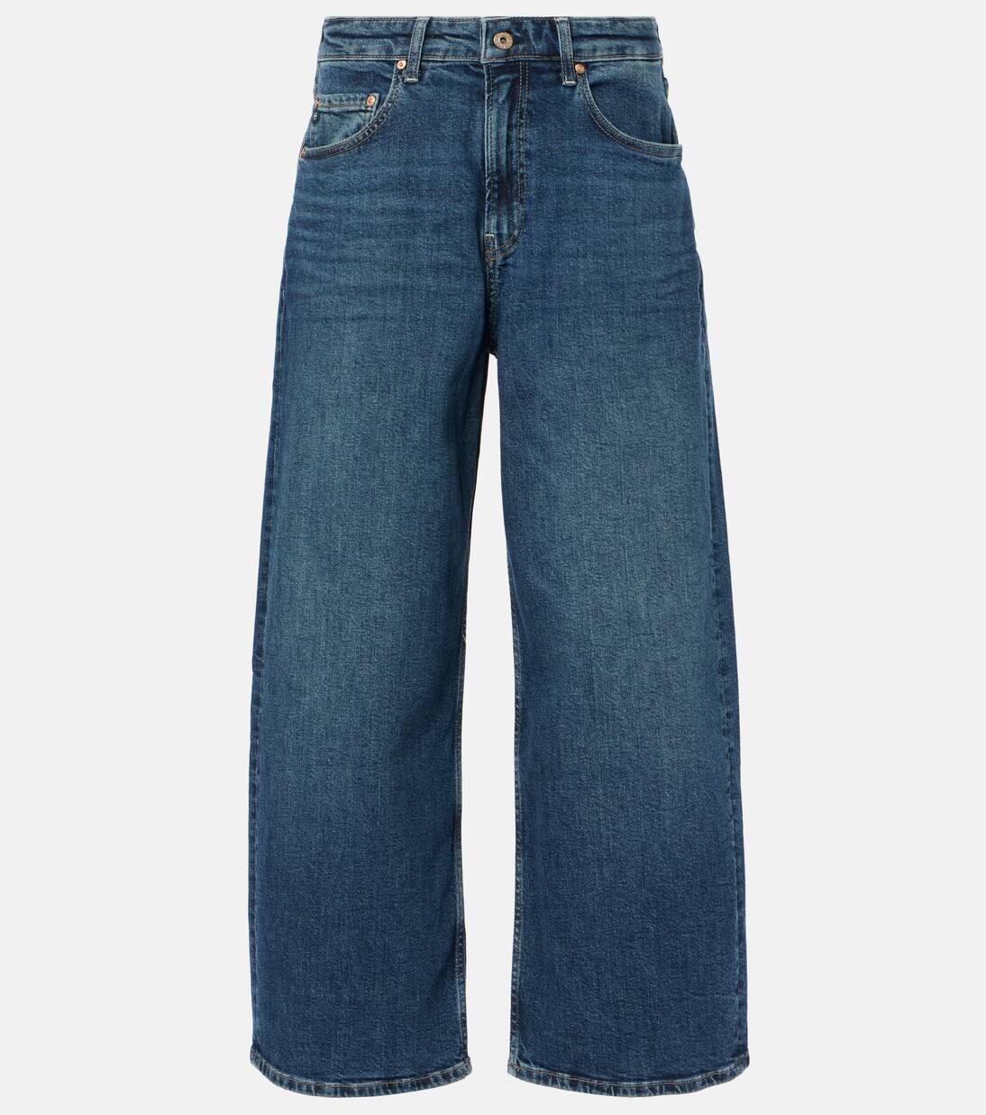 

Джинсы с высокой посадкой и широкими штанинами Ag Jeans, цвет asis