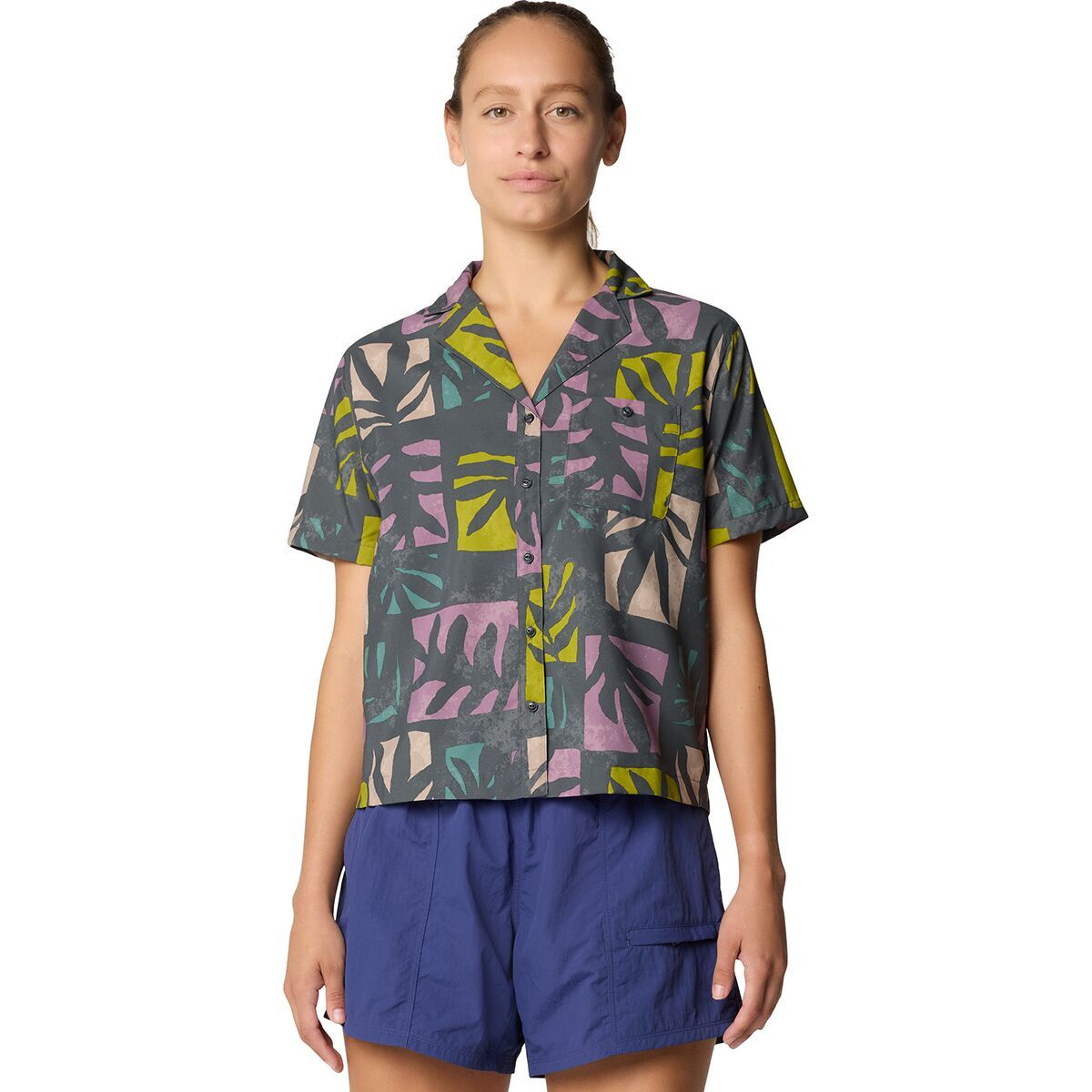 

Топ с короткими рукавами Trail sender Mountain Hardwear, цвет volcanic meadows print