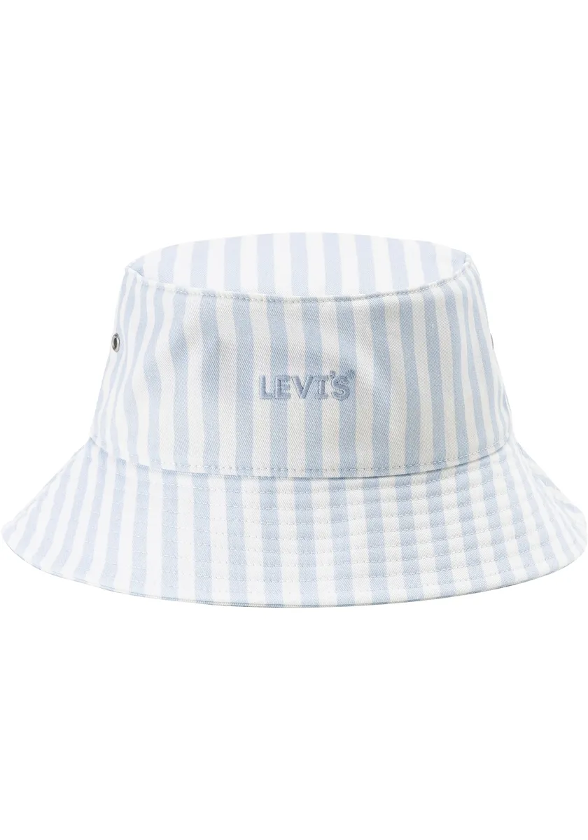 Панама Levi's "WOMENHEADLINELOGO", с полосками, голубой