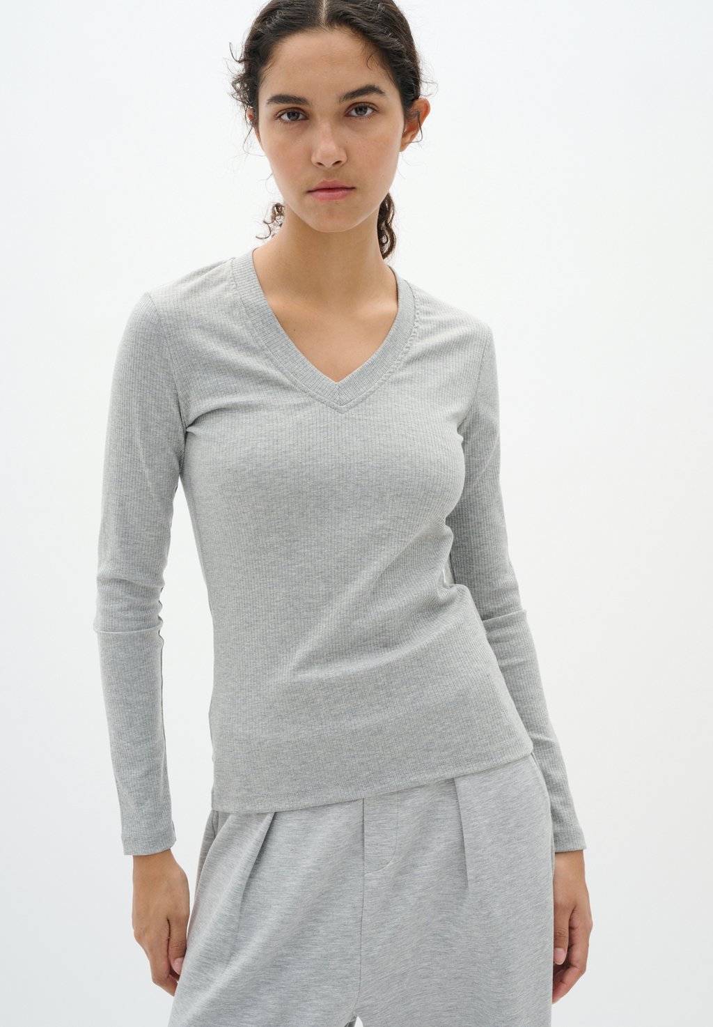 

Джемпер DAGNAIW V-NECK LS InWear, светло-серый