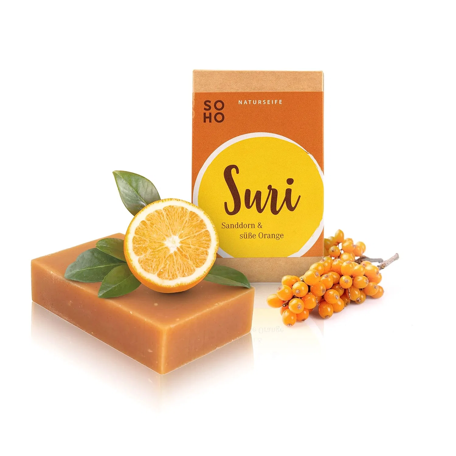 Твердое мыло для тела и рук «Suri» с облепихой и апельсином Soho Naturkosmetik