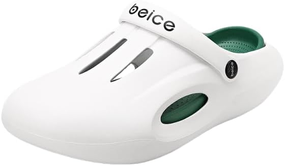 

Удобные мужские садовые сабо с вырезами для повседневной носки и пляжа Azttoztto, белый