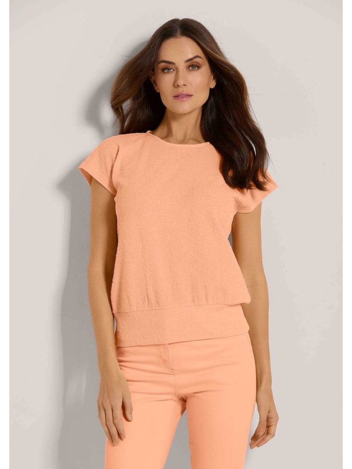 

MADELEINE Футболка без рукавов с круглым вырезом персикового цвета, Оранжевый, MADELEINE Футболка без рукавов с круглым вырезом персикового цвета