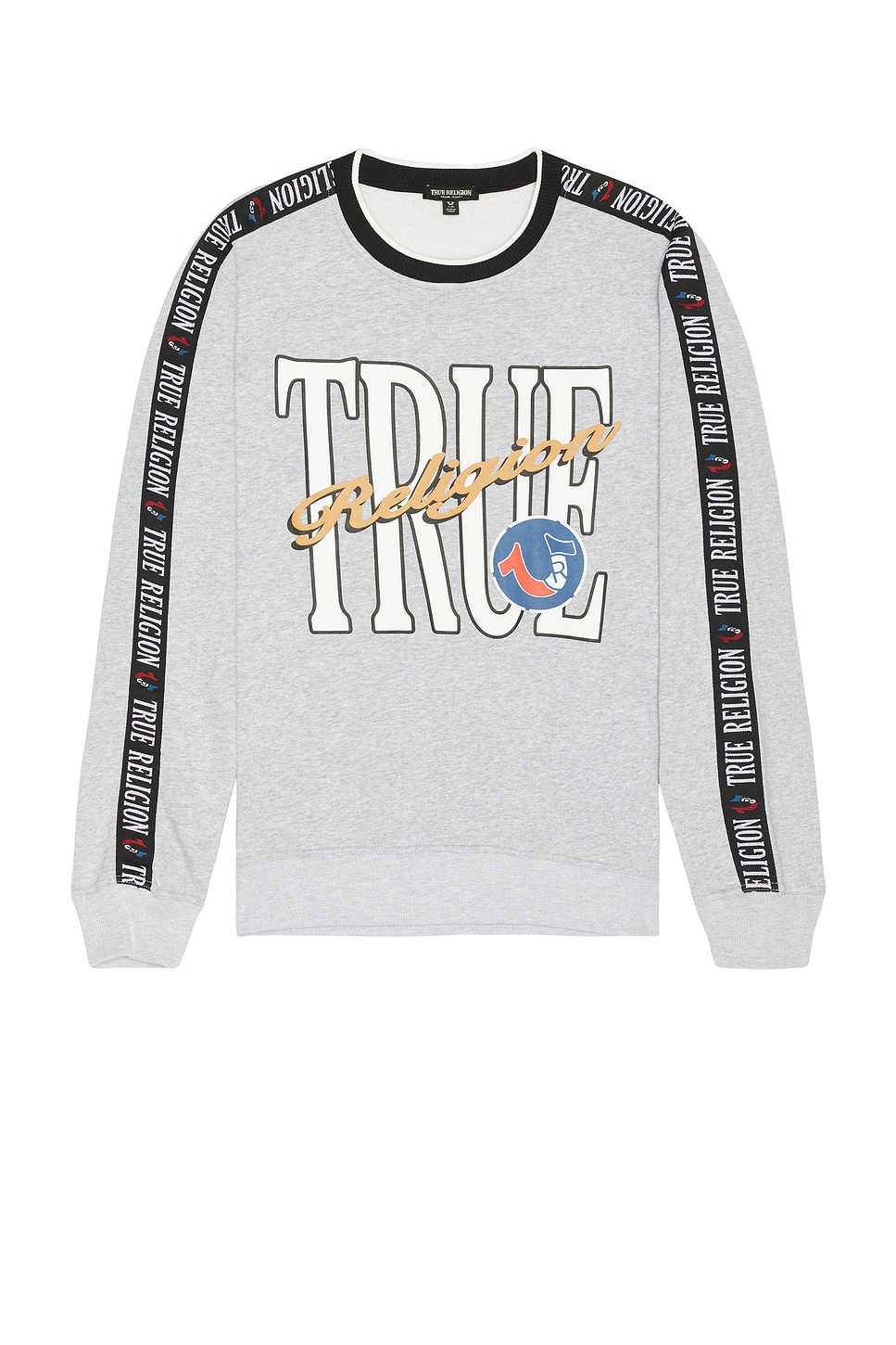 

Свитшот в стиле "color block" True Religion, heather grey