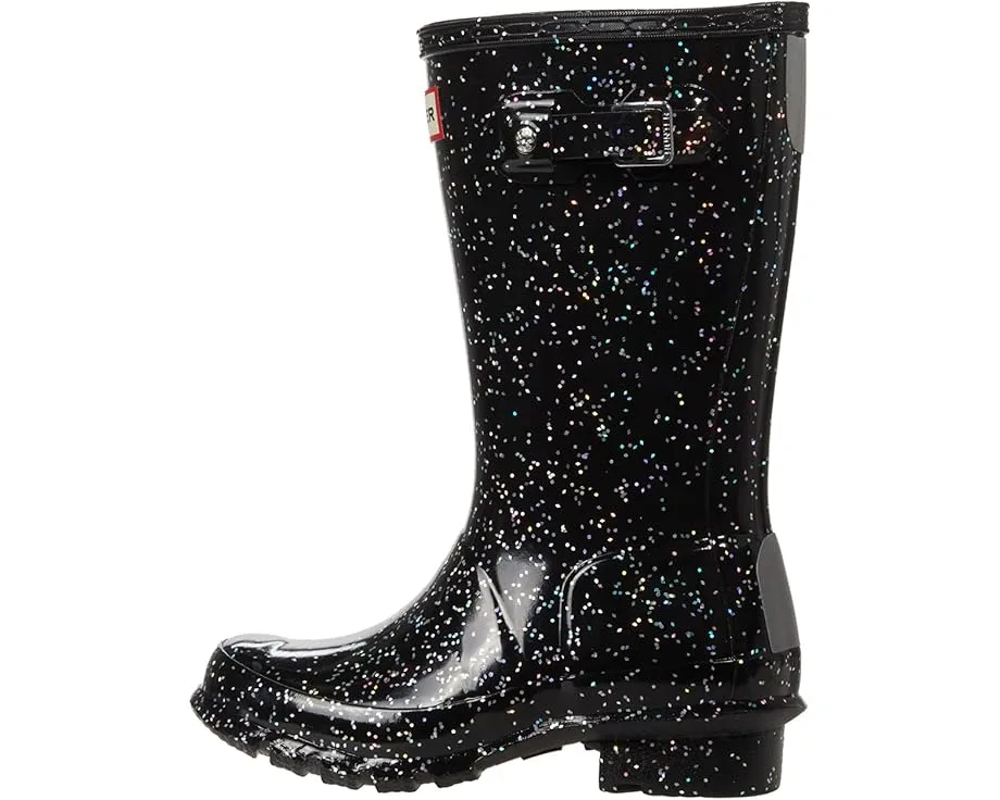 Ботинки Hunter Kids Original Giant Glitter Wellington Boots (Little Kid/Big Kid), Black — фото 4