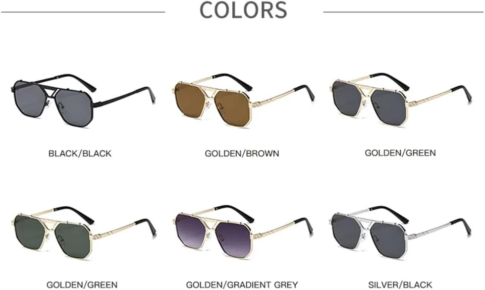 

Солнцезащитные очки с двойной перемычкой для мужчин и женщин с линзами UV400, предназначенные для вождения, езды на велосипеде и активного отдыха UYPTK, Sliver Black