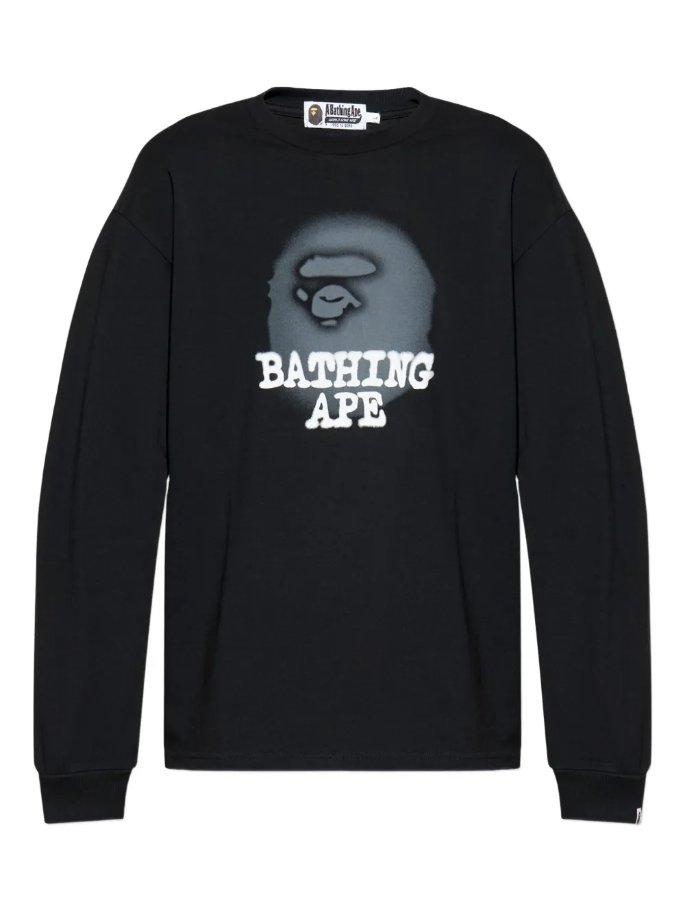 

Лонгслив с принтом "Ape Head" в стиле граффити A BATHING APE, черный
