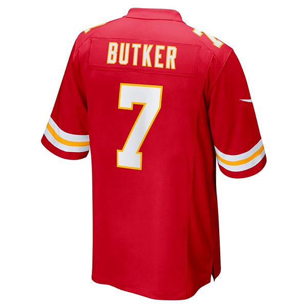 Мужская игровая футболка Harrison Butker Kansas City Chiefs красная Nike — фото 4