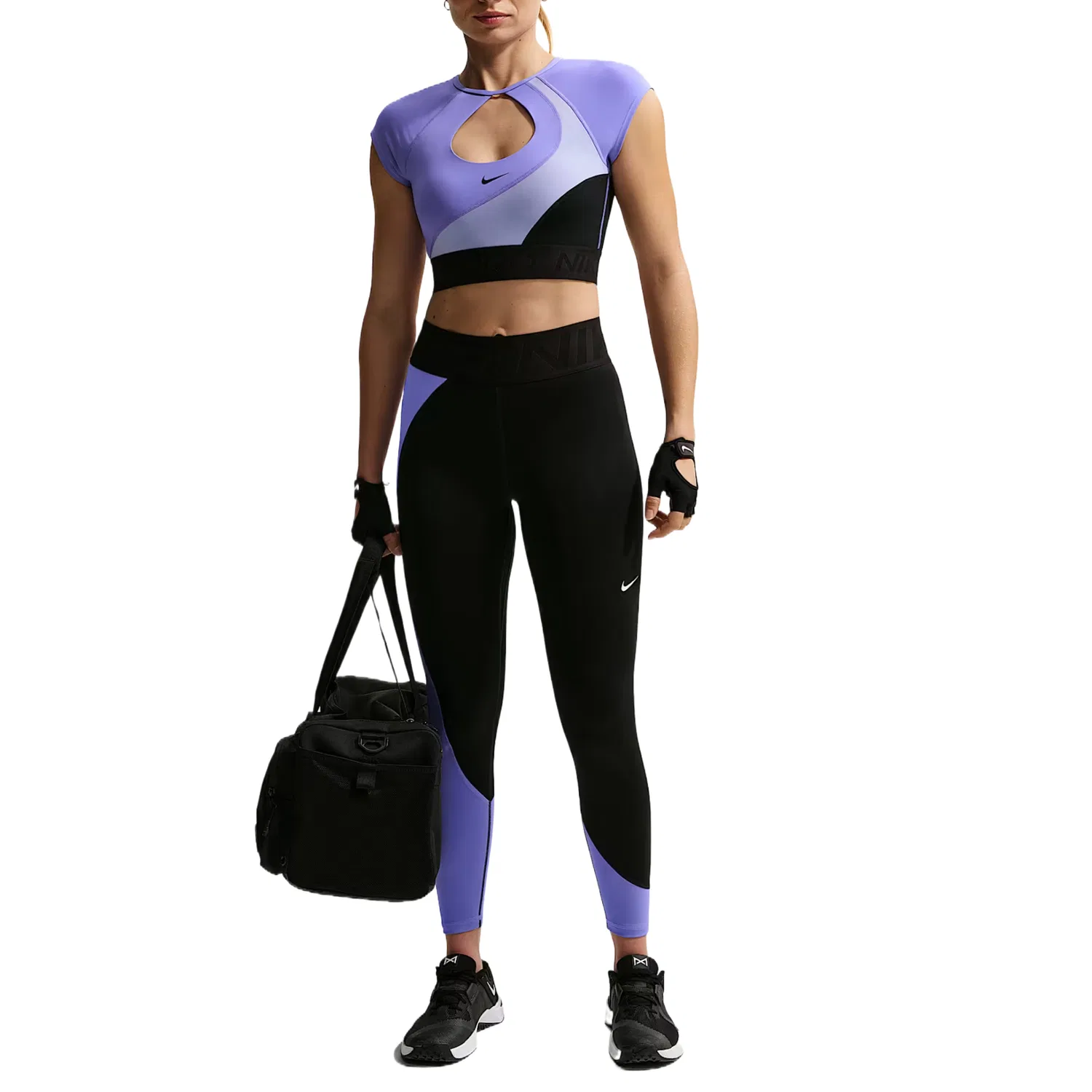 Леггинсы для женщин Nike Pro Sculpt с высокой талией, черные — фото 3