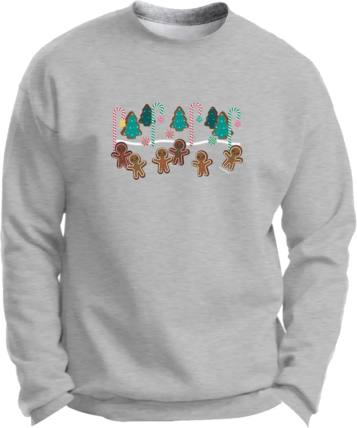 

Толстовка Gingerbread Snow Village с длинным рукавом ThisWear