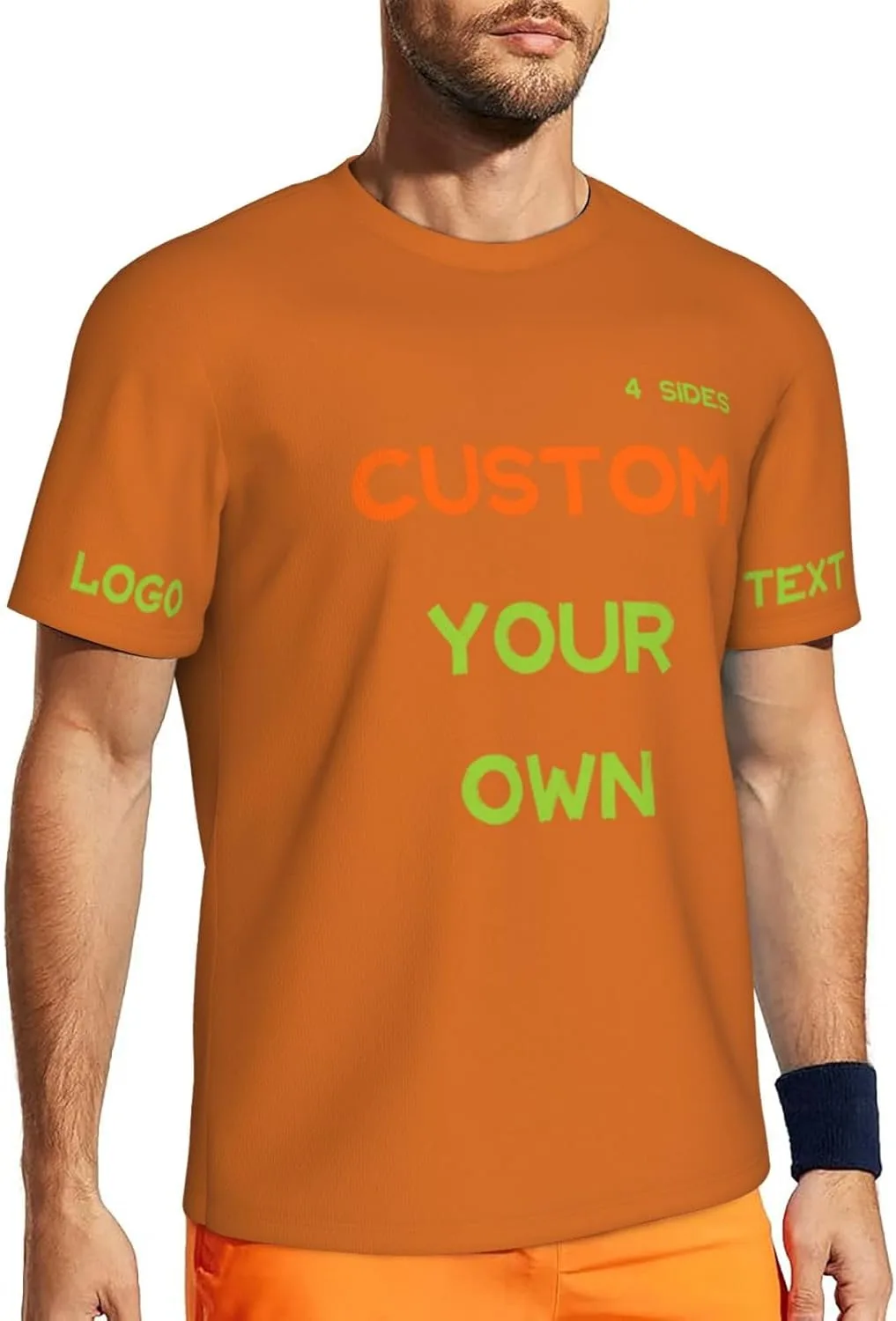 Футболка Custom с принтом на 4 сторонах для мужчин — фото 2