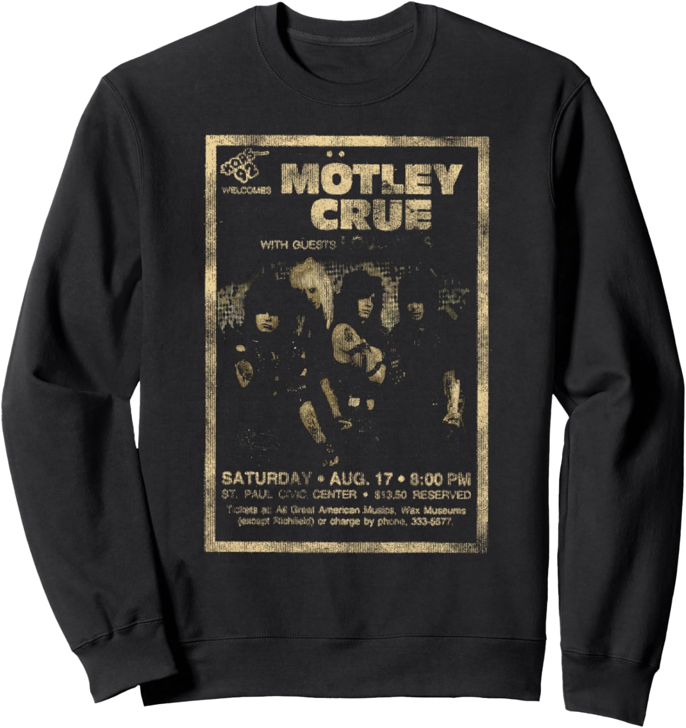 

Винтажная толстовка Flyer Motley Crue Official, черный