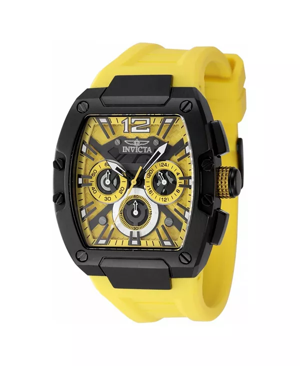 

Мужские гоночные кварцевые часы-хронограф Invicta 48472 с желтым циферблатом Invicta, yellow