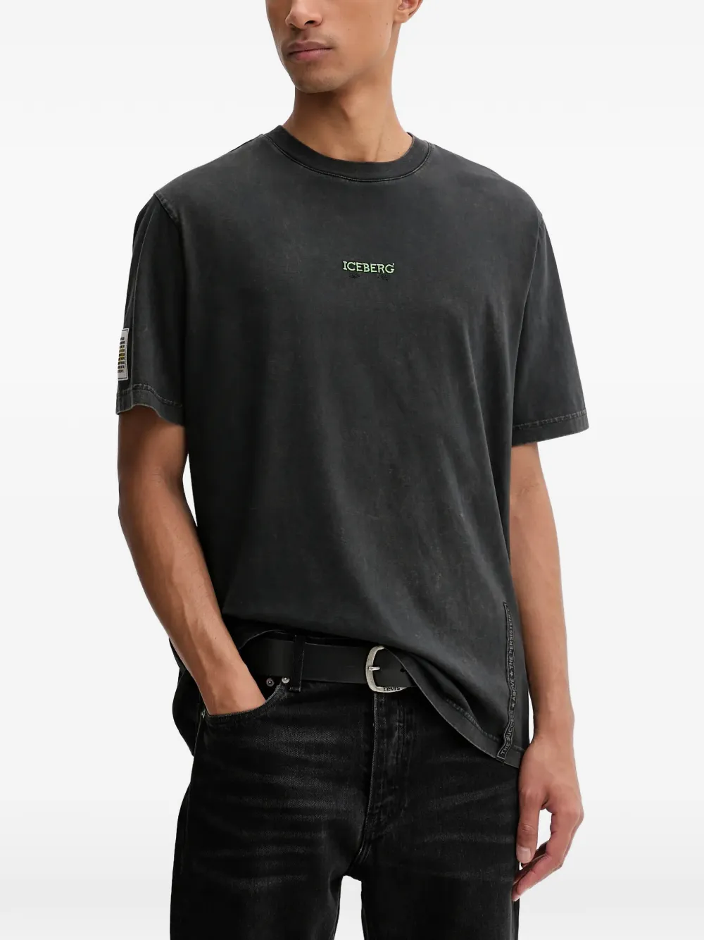 

Футболка с короткими рукавами и принтом Iceberg, серый