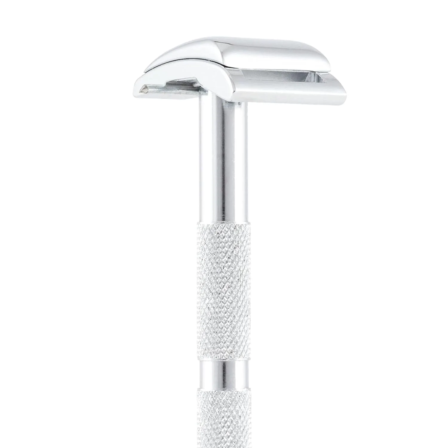 MERKUR 907C Precision Moustache & Eyebrow Razor - яркое хромирование, латунная ручка и литая цинковая головка, ультраузкий дизайн для точного контурирования и детального бритья, Chrome