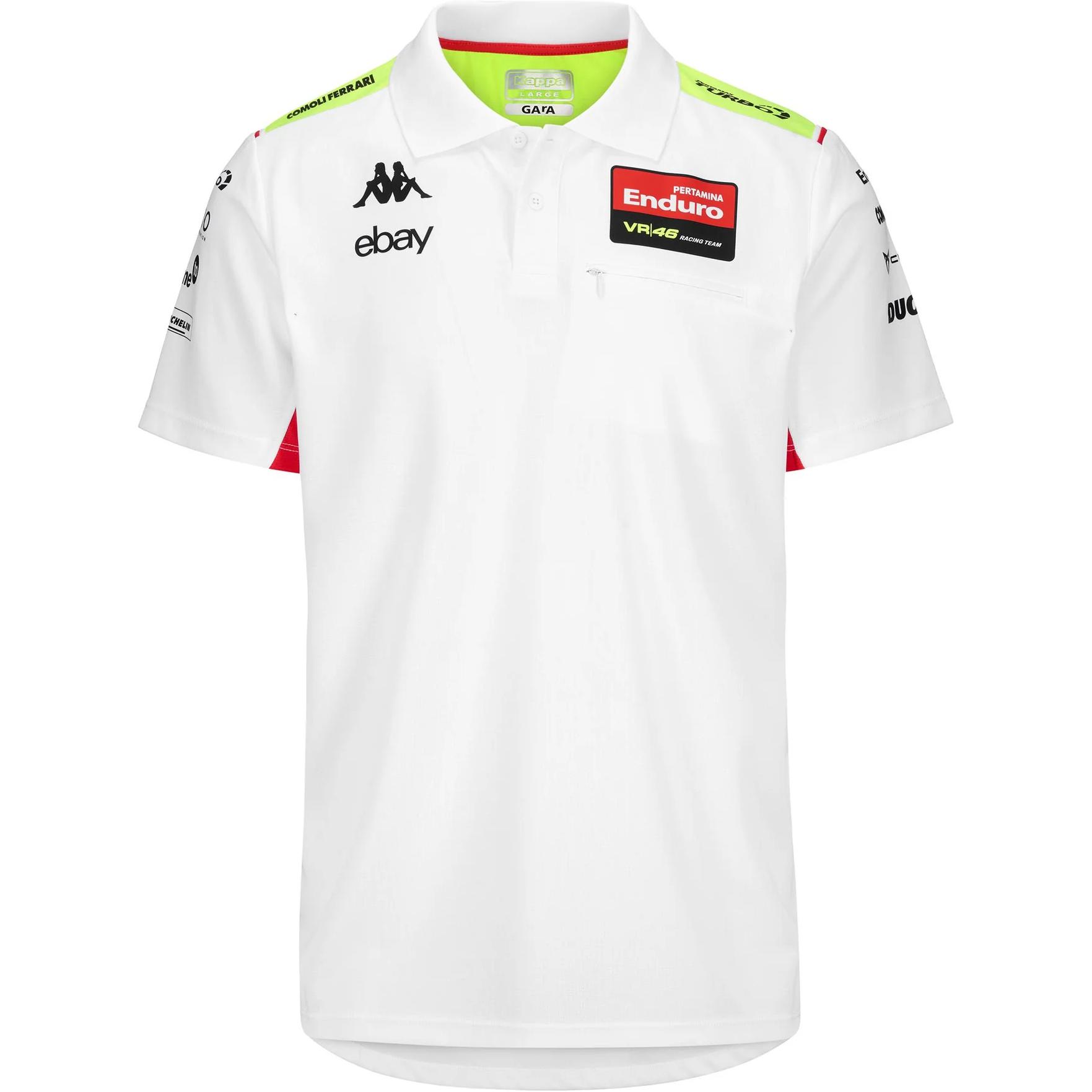 

Kappa Футболка-поло VR46 White Collection FW24 ACRAZ MISANO мужская белая, Белый, Kappa Футболка-поло VR46 White Collection FW24 ACRAZ MISANO мужская белая