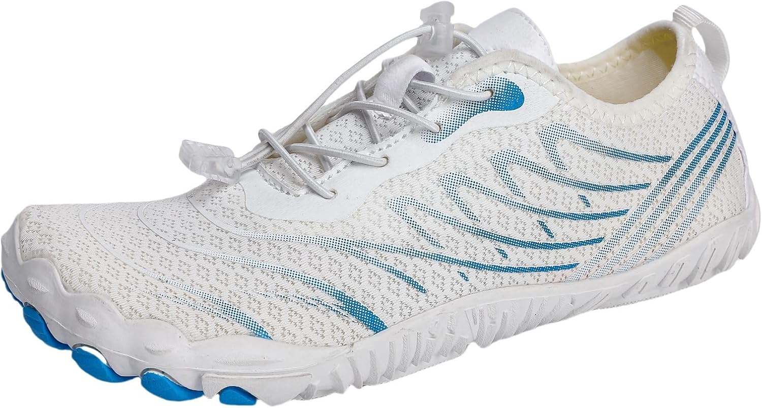 

Кроссовки для походов для женщин и мужчин Pro Barefoot с широкой носковой частью, водонепроницаемые, для трейлового бега, здоровые и нескользящие, дышащие походные и прогулочные кроссовки Zwrxw, небесно-голубой