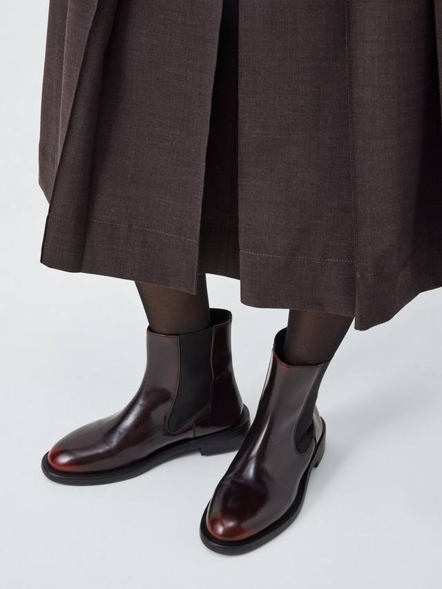 Кожаные челси на выходные John Lewis x REJINA PYO, Burgundy — фото 2