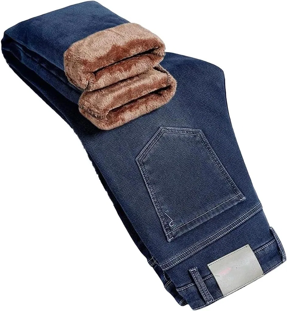 Джинсы утепленные флисовые Dark Blue