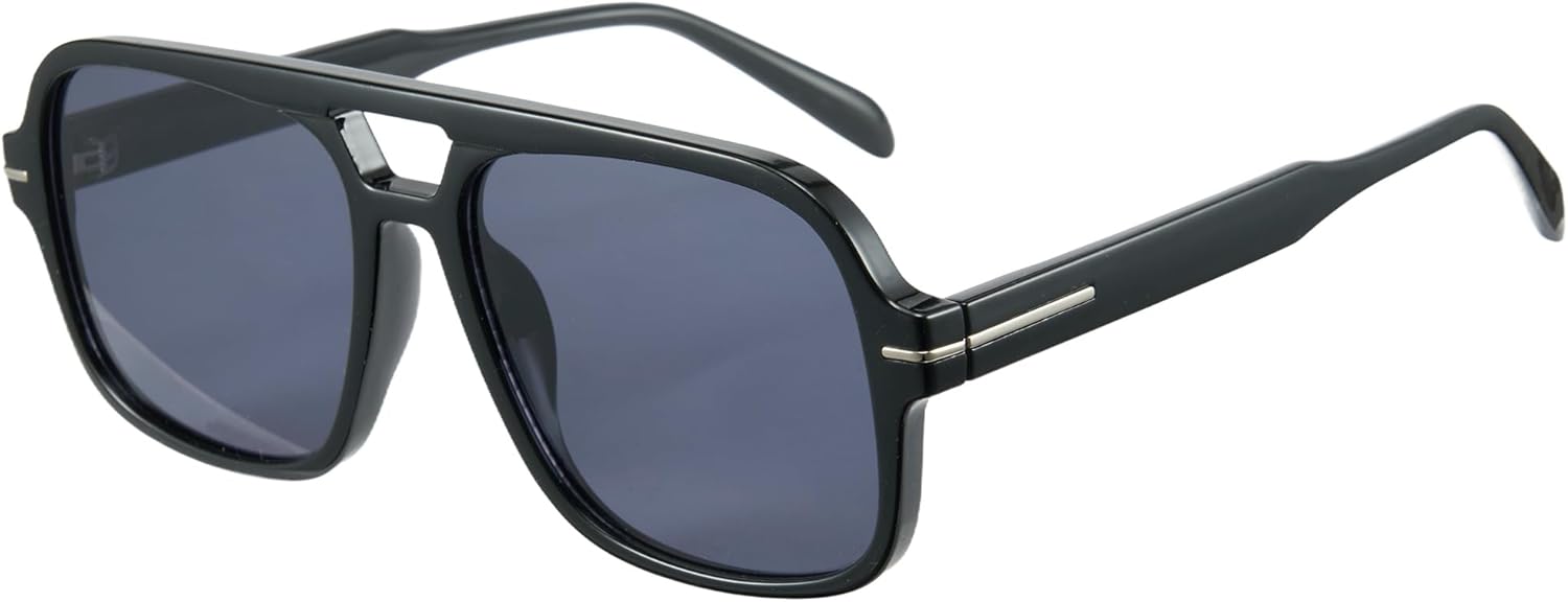 

Солнцезащитные очки-авиаторы Cyxus Oversized, не спутывающиеся, для женщин, модные, с защитой от УФ-излучения, для пляжа, музыкальных фестивалей и покупок, 1240, Black Lens Black Frame