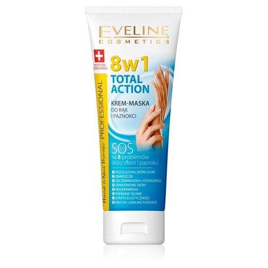

Крем-маска для рук и ногтей 8в1, 75 мл Eveline Cosmetics, Hand & Nail Therapy