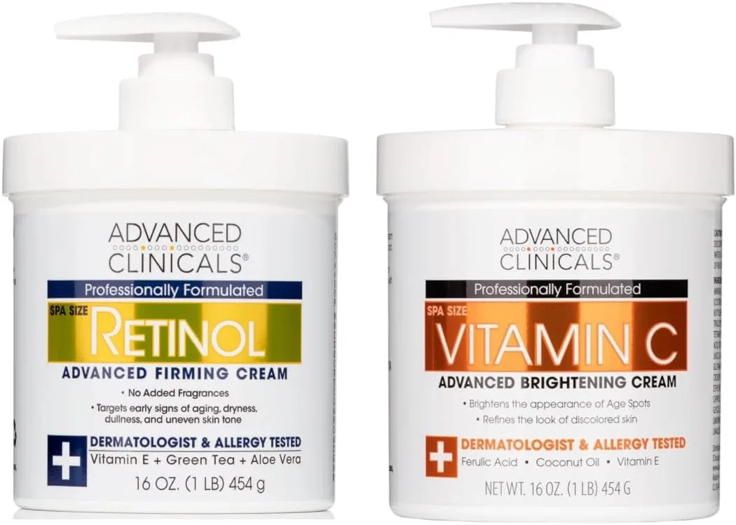 Крем для тела Advanced Clinicals Retinol + Vitamin C, 454 г