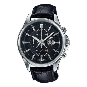 

Часы CASIO Quartz Waterproof EDIFICE Sapphire Crystal Solar Powered Mens Black Analog, черный