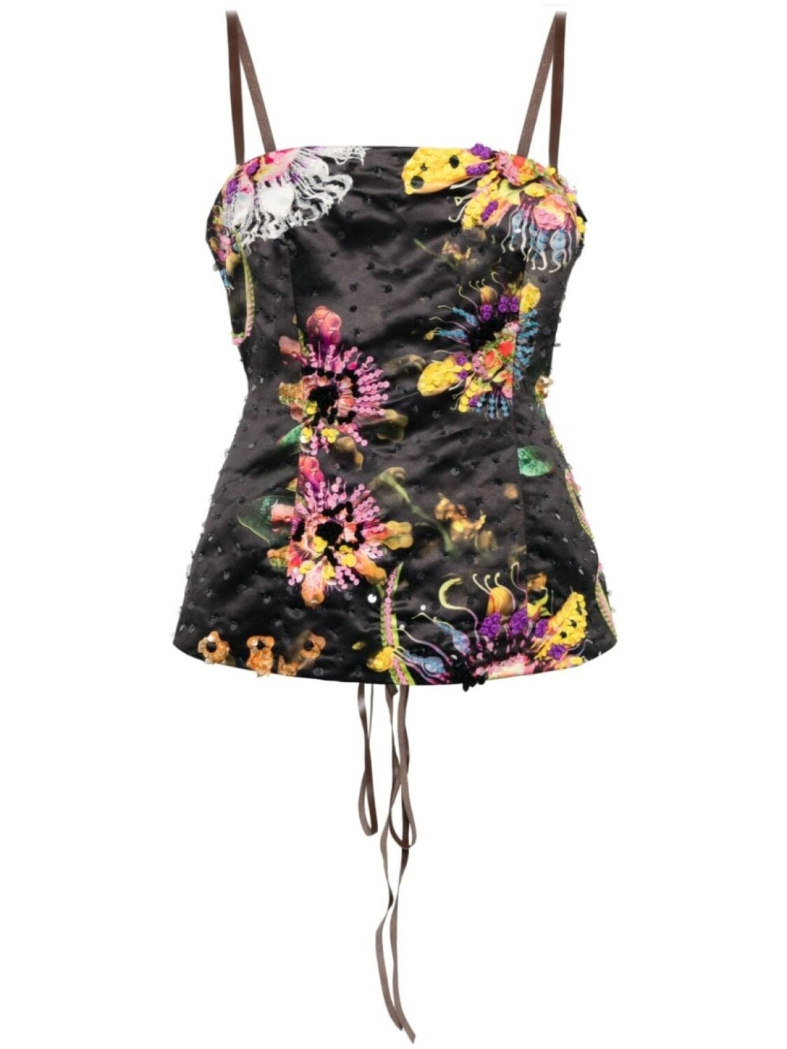 

Декорированный топ Cynthia Rowley, черный