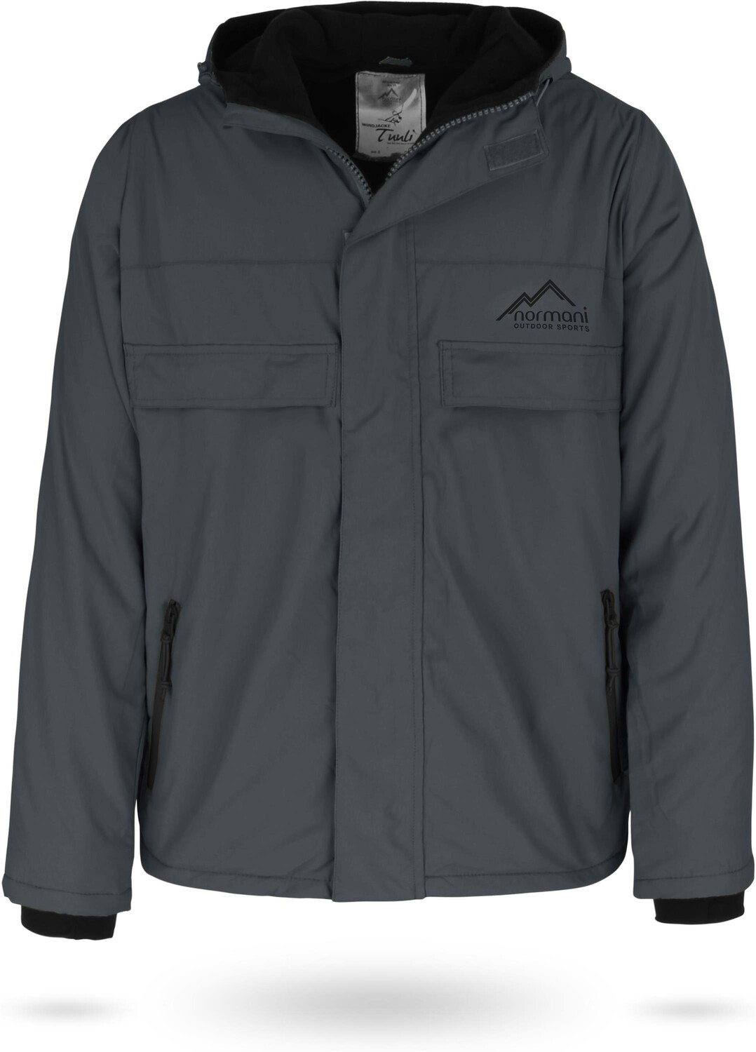 

Дождевик Normani Outdoor Sports Herren Windjacke Tuuli, антрацит/черный