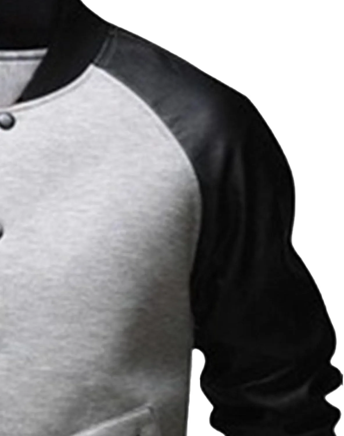 Мужская куртка в стиле Varsity, модная, приталенного кроя, бомбер, повседневная, бейсбольная, легкая куртка Generic, серый — фото 2