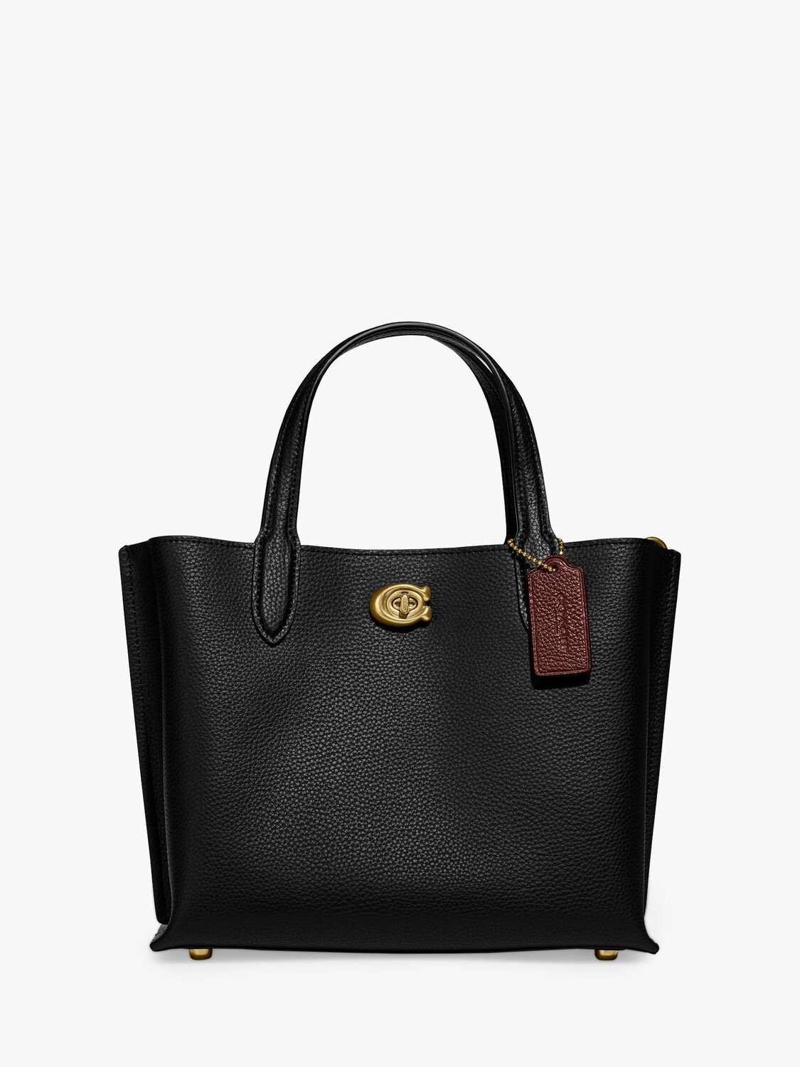 

Кожаная сумка через плечо Coach Willow 24, черная, Черный, Кожаная сумка через плечо Coach Willow 24, черная