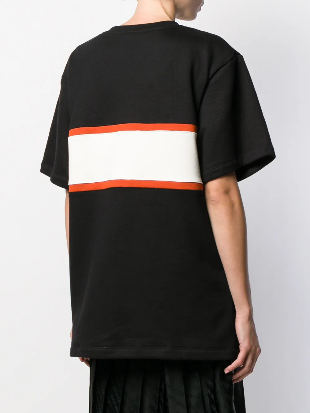 Платье-футболка с контрастными вставками OFF-WHITE, черный — фото 4
