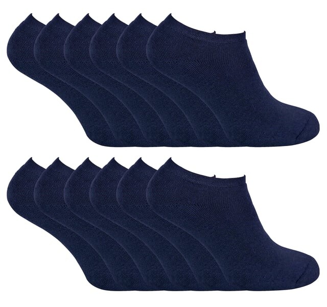 

Зимние невидимые мужские носки темно-синего цвета Sock Snob, синий