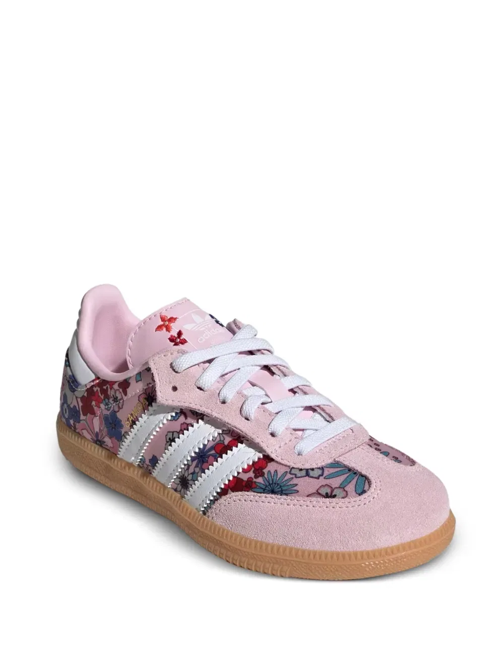 Кроссовки Samba og Freedom London с цветочным принтом Adidas Kids, розовый — фото 2