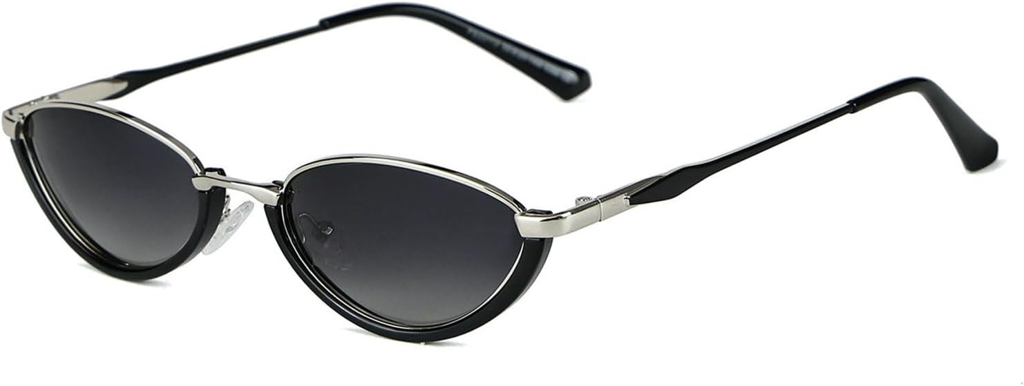 

Солнцезащитные очки Helena в маленькой металлической оправе, стильные ретро-очки с поляризованными линзами овальной формы для женщин и мужчин, модель «кошачий глаз», винтажные очки 90-х годов, S67, C5